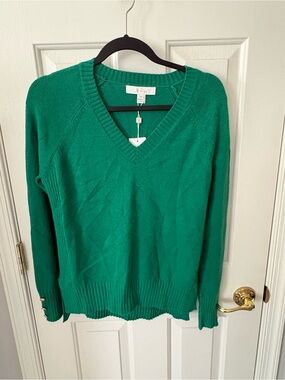 Lilly Pulitzer Emerald Green V-Neck Sweater